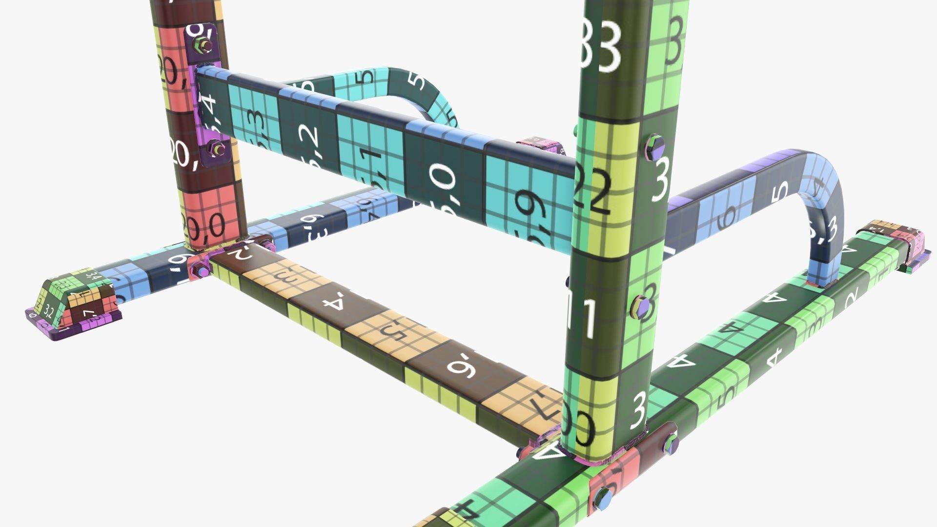 Fitness power cage multifunctional  3D model_14