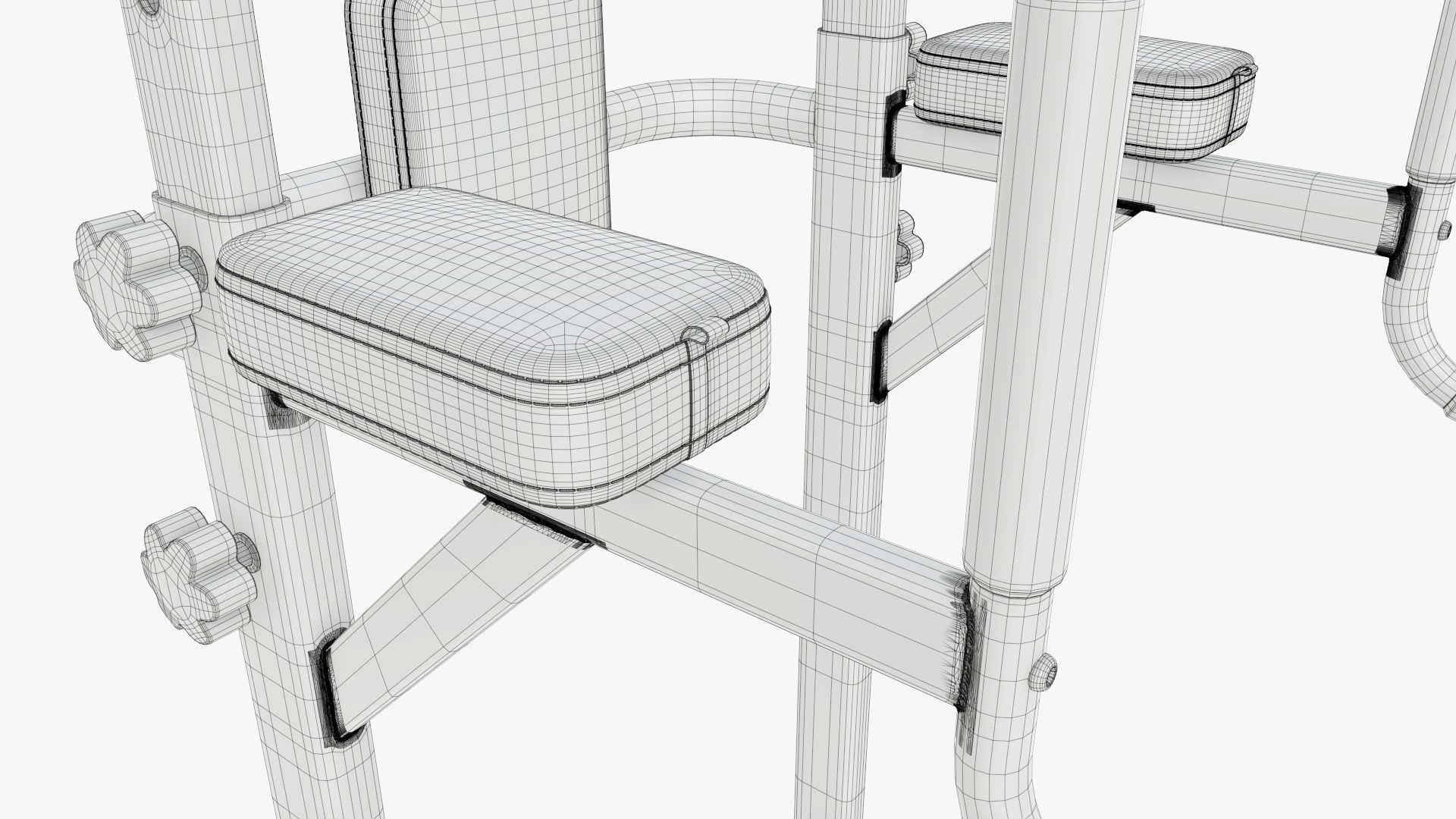 Fitness power cage multifunctional  3D model_11