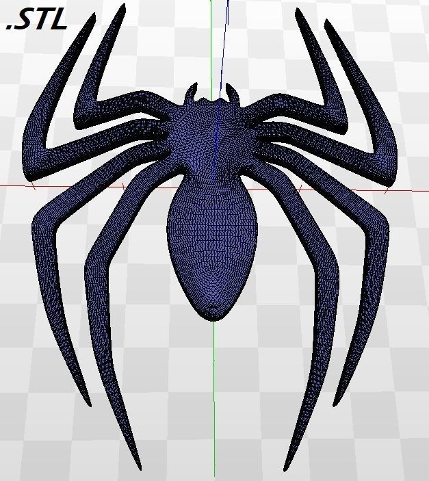 Spider amazing spider-man logo 3D model_5