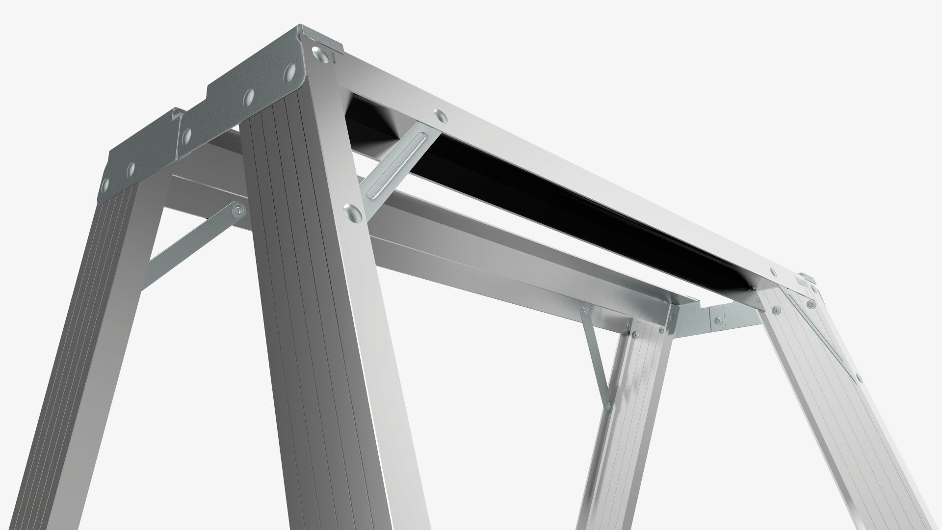 Foldable sawhorse ladder 3D model_5