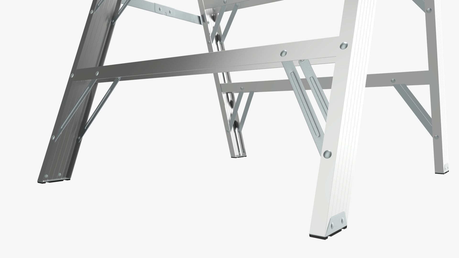 Foldable sawhorse ladder 3D model_2