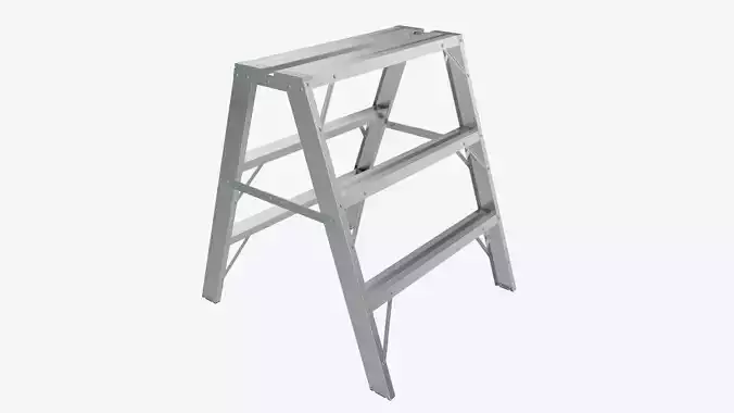Foldable sawhorse ladder 3D model