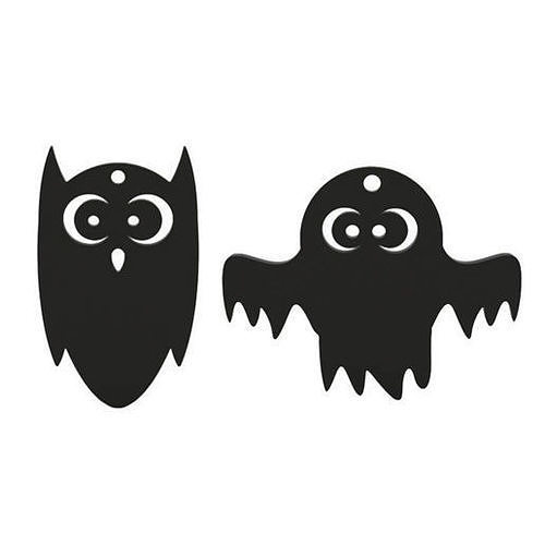 Earrings halloween owls and ghosts 3D print model