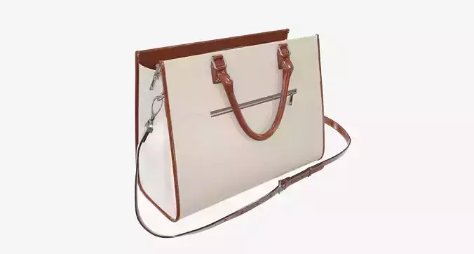 Woman briefcase shoulder travel bag handbag open