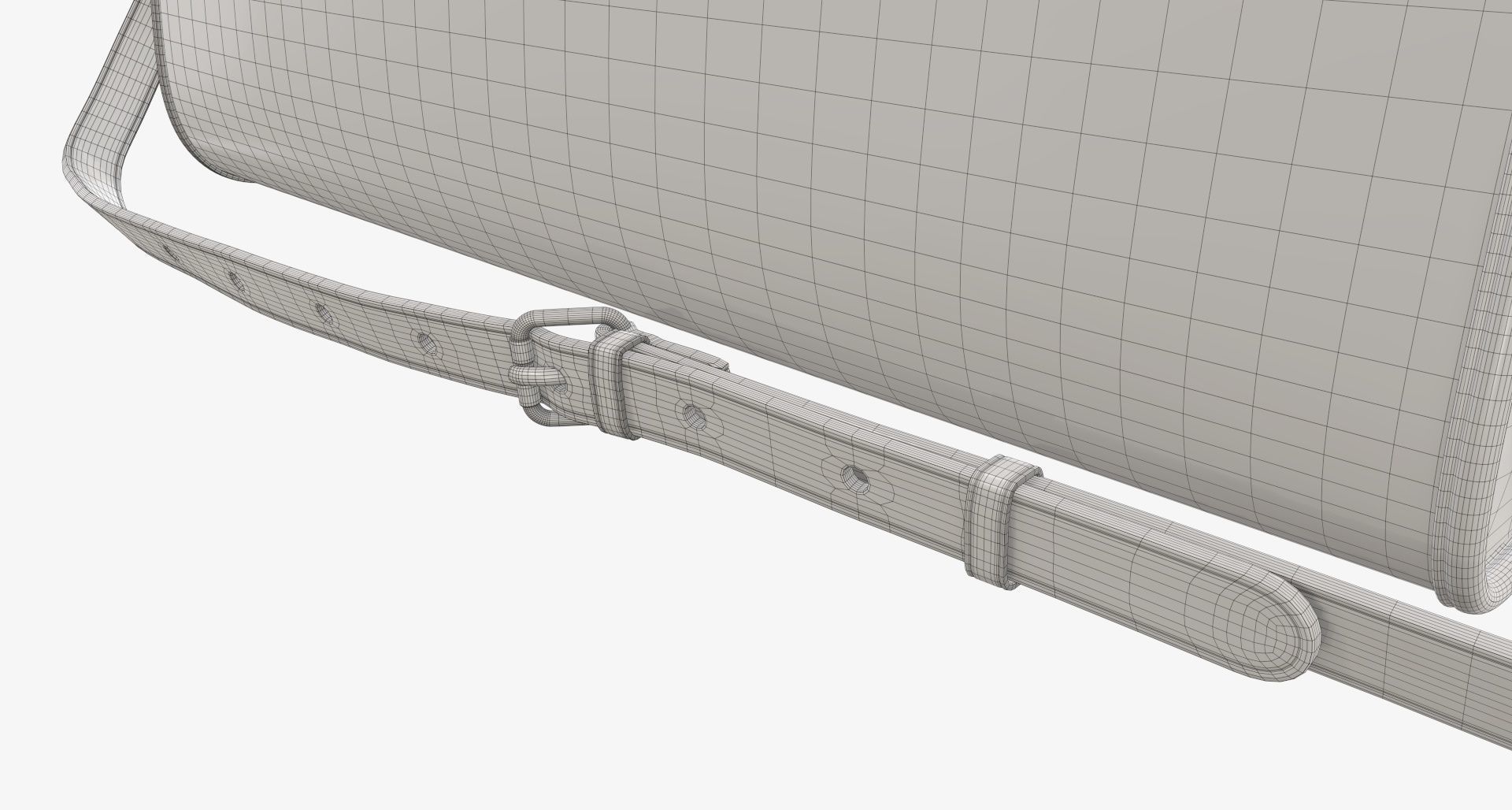 Woman briefcase shoulder travel bag handbag open 3D model_15