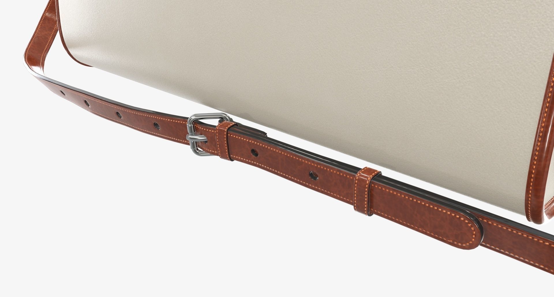 Woman briefcase shoulder travel bag handbag open 3D model_7