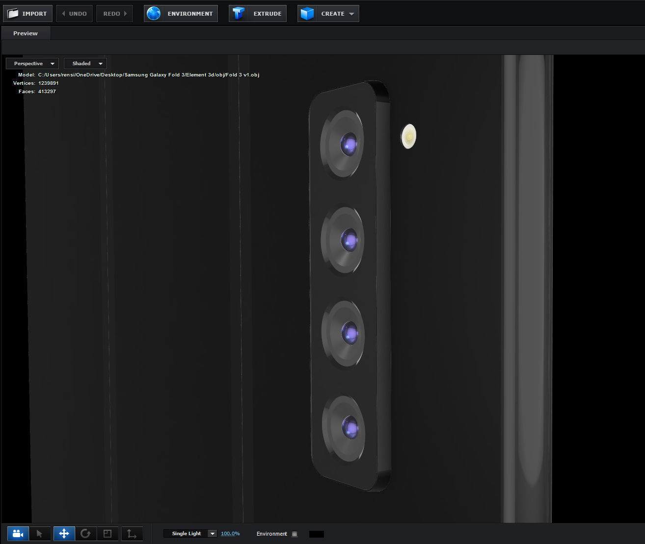 Samsung Galaxy Fold 3 concept 3D model_12