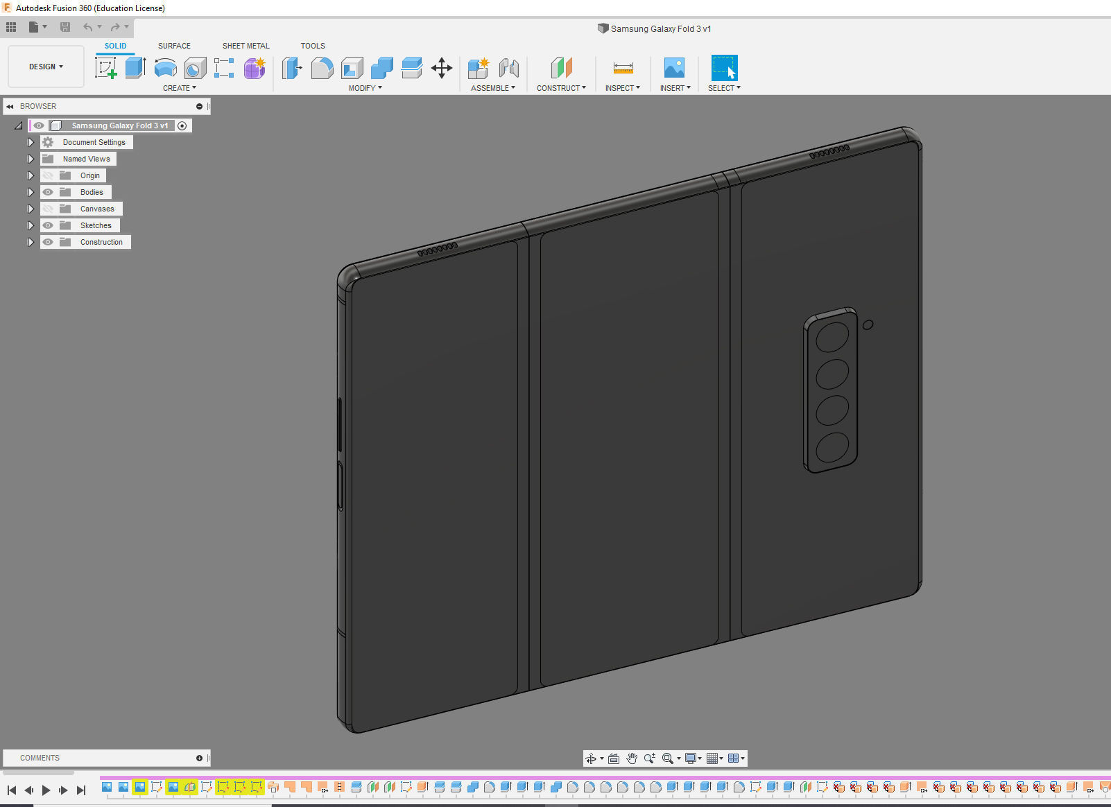 Samsung Galaxy Fold 3 concept 3D model_17