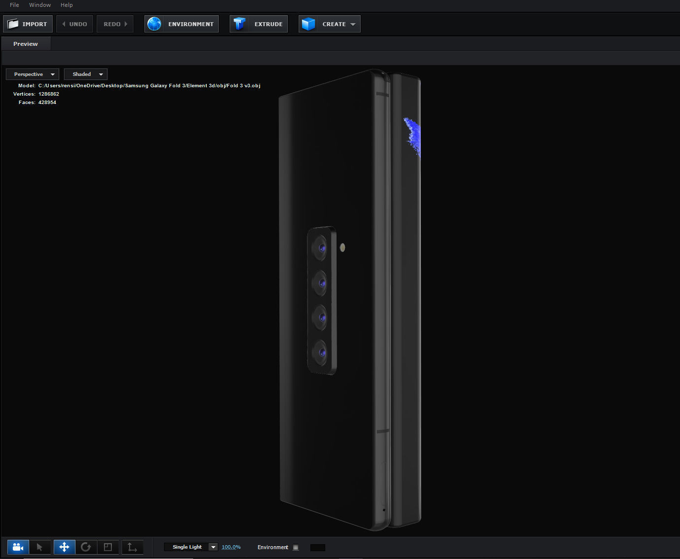 Samsung Galaxy Fold 3 concept 3D model_24
