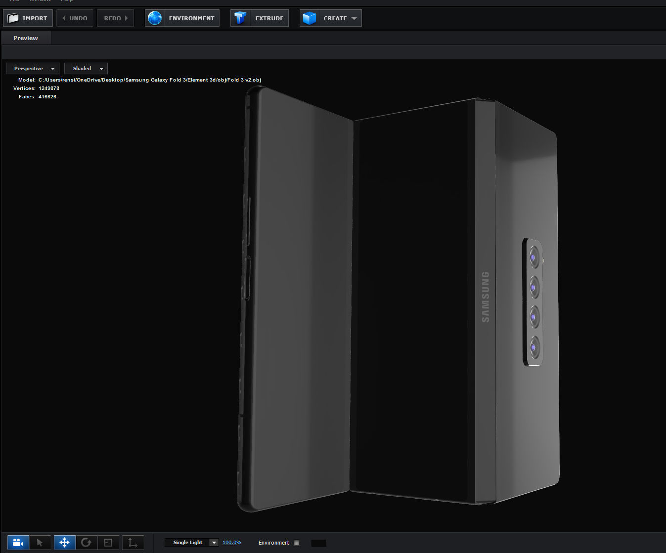 Samsung Galaxy Fold 3 concept 3D model_21