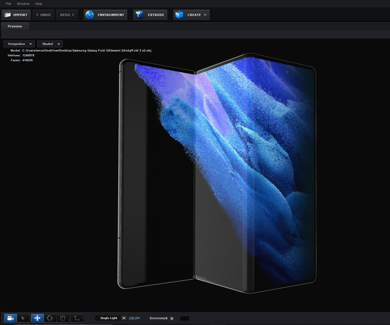 Samsung Galaxy Fold 3 concept 3D model_22