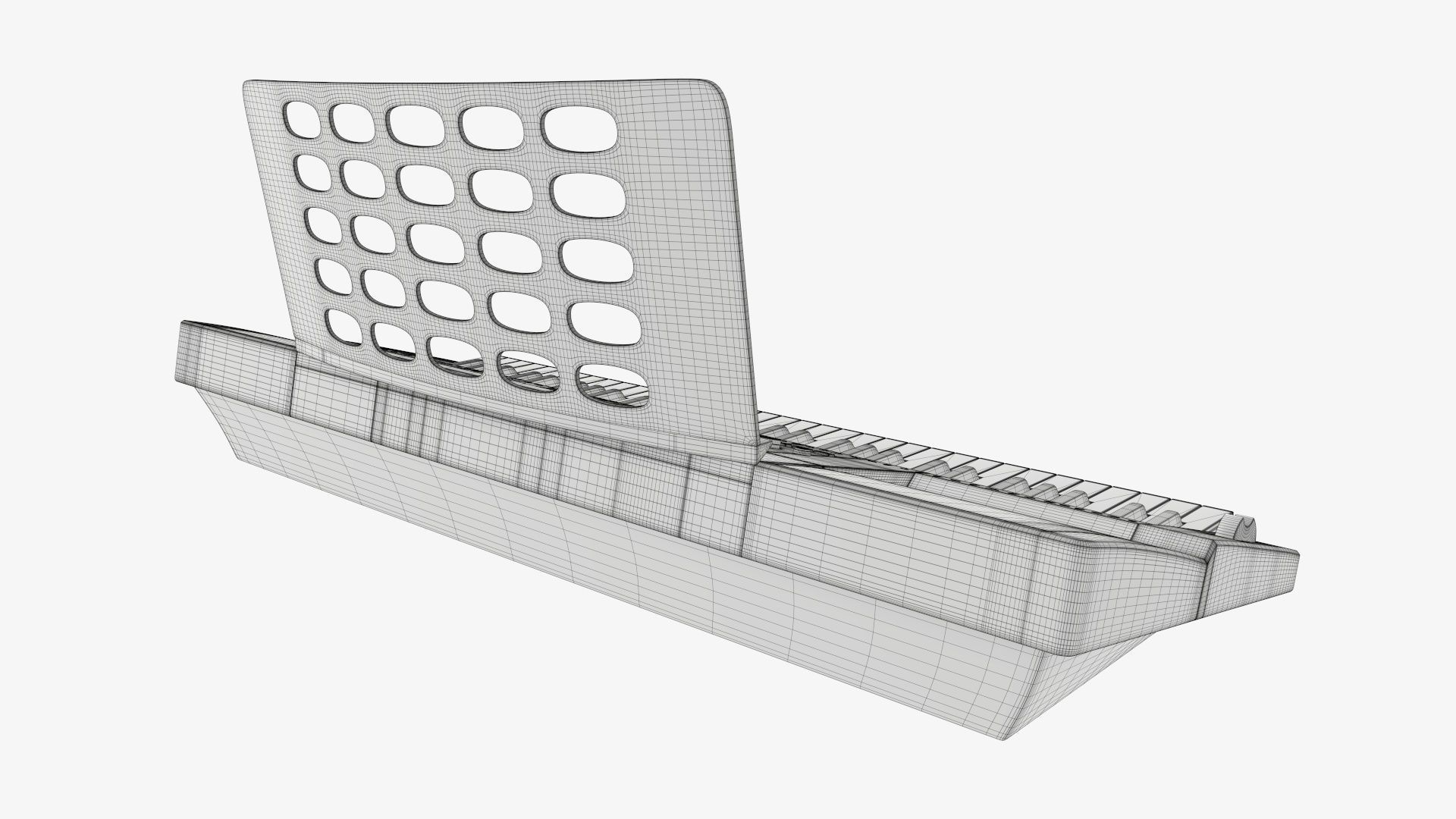 Home music keyboard synthesizer 3D model_8