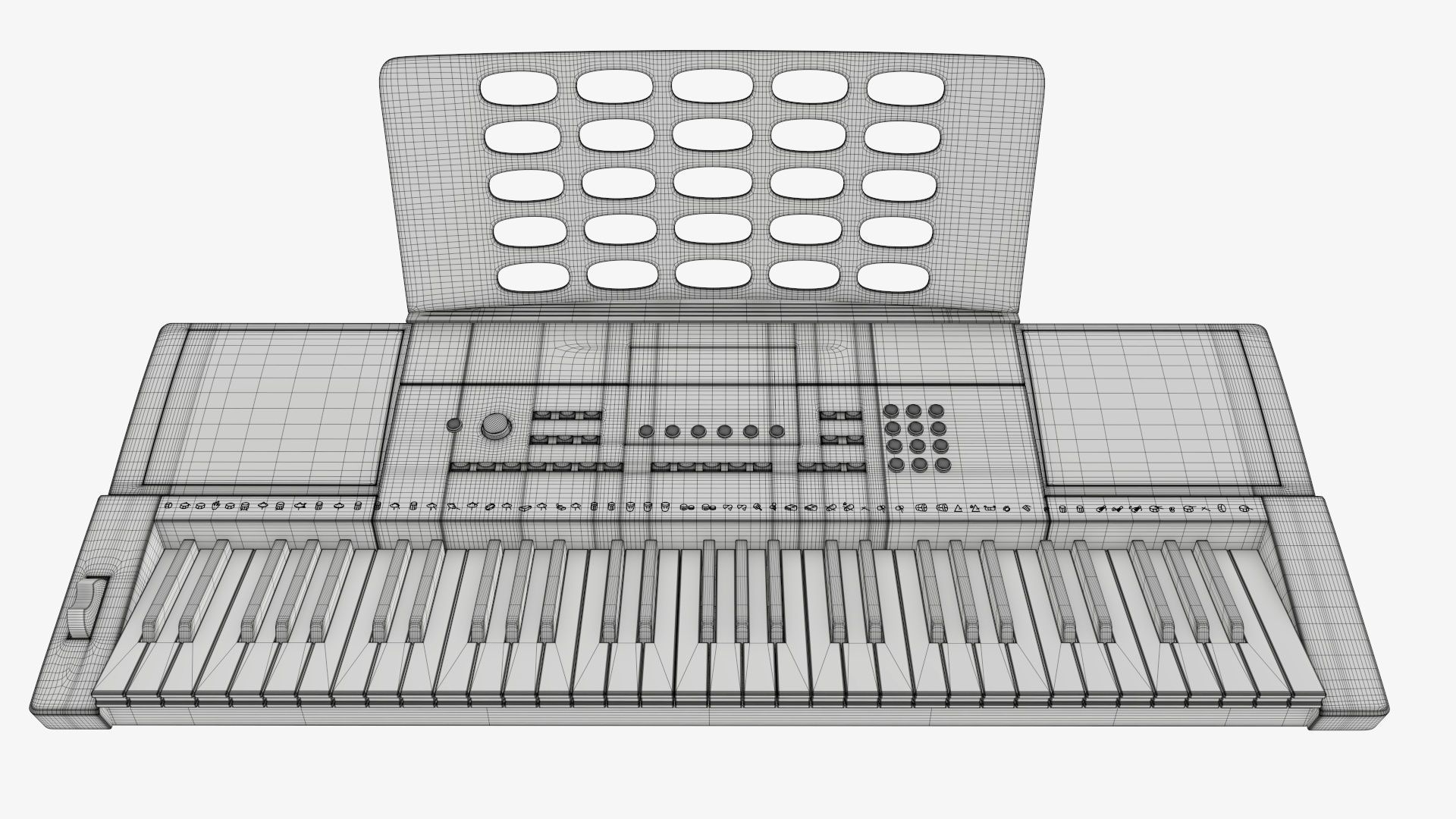 Home music keyboard synthesizer 3D model_6
