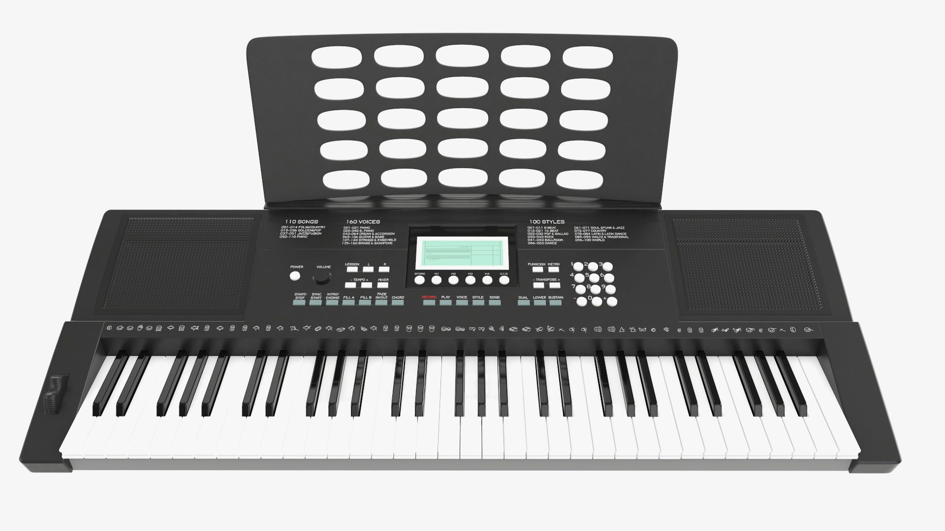 Home music keyboard synthesizer 3D model_1
