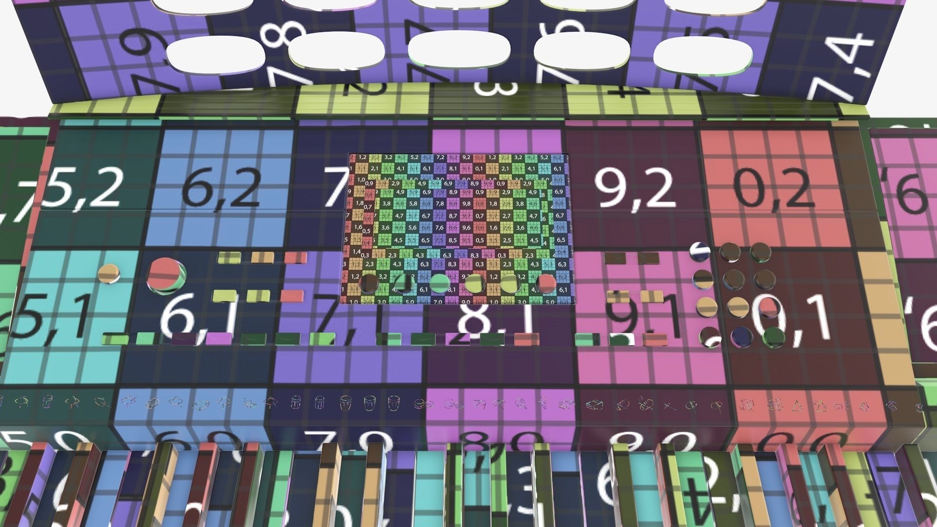 Home music keyboard synthesizer 3D model_15