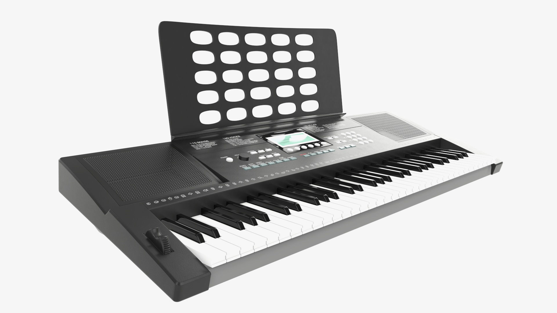 Home music keyboard synthesizer 3D model_2