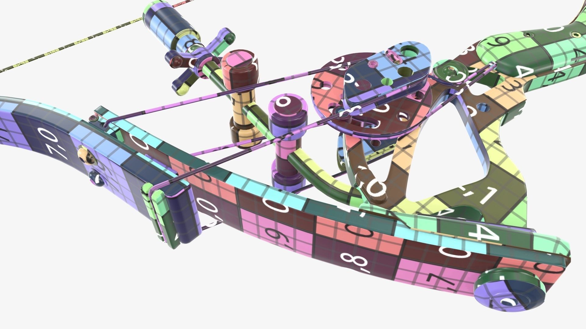 Compound lever action bow 3D model_42