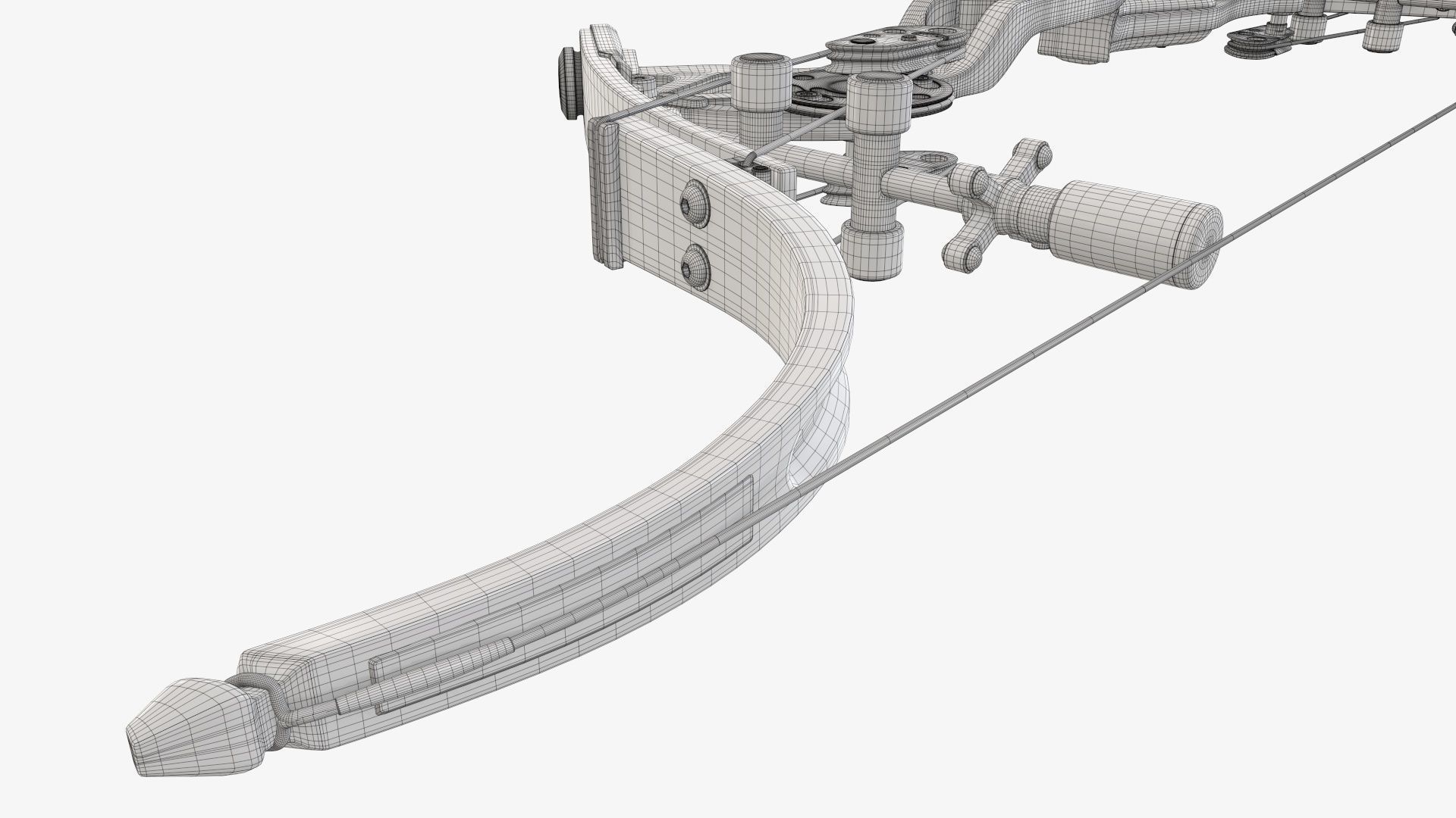 Compound lever action bow 3D model_31