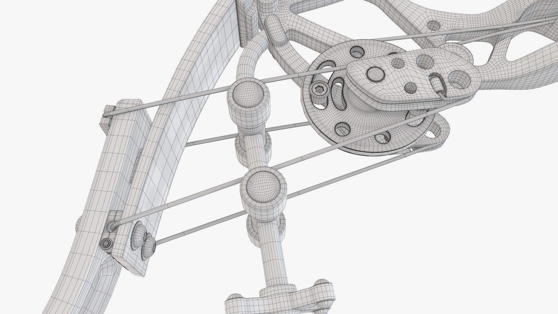 Compound lever action bow 3D model_21