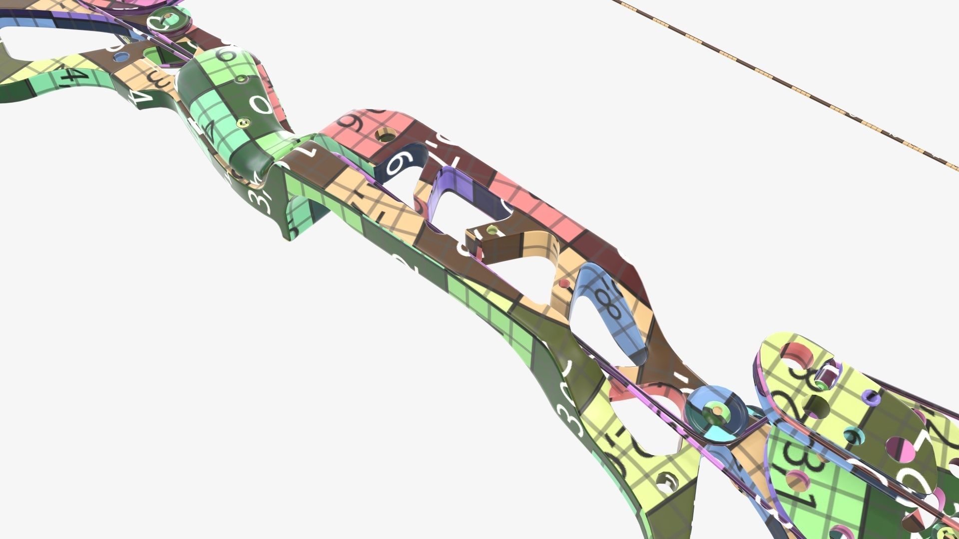 Compound lever action bow 3D model_39