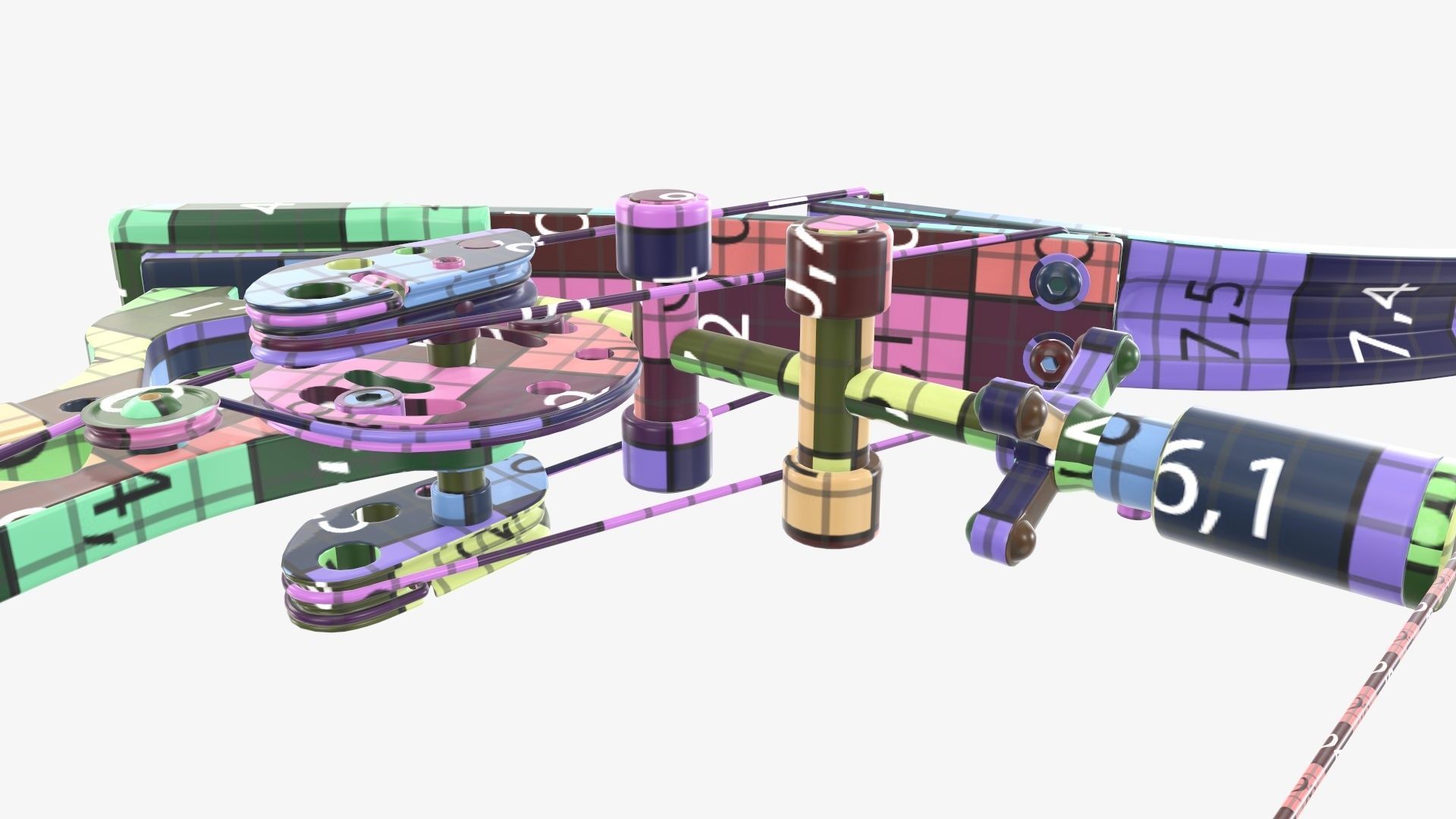 Compound lever action bow 3D model_43