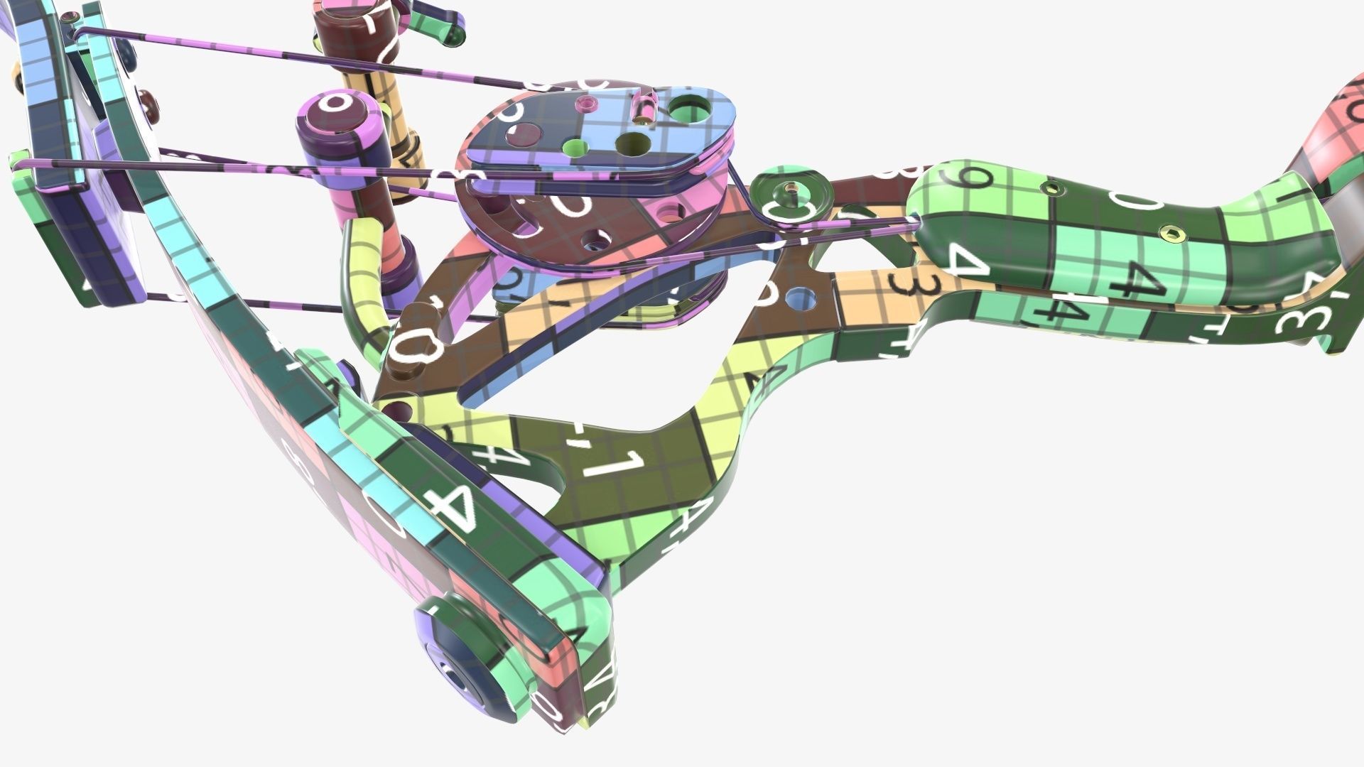 Compound lever action bow 3D model_41