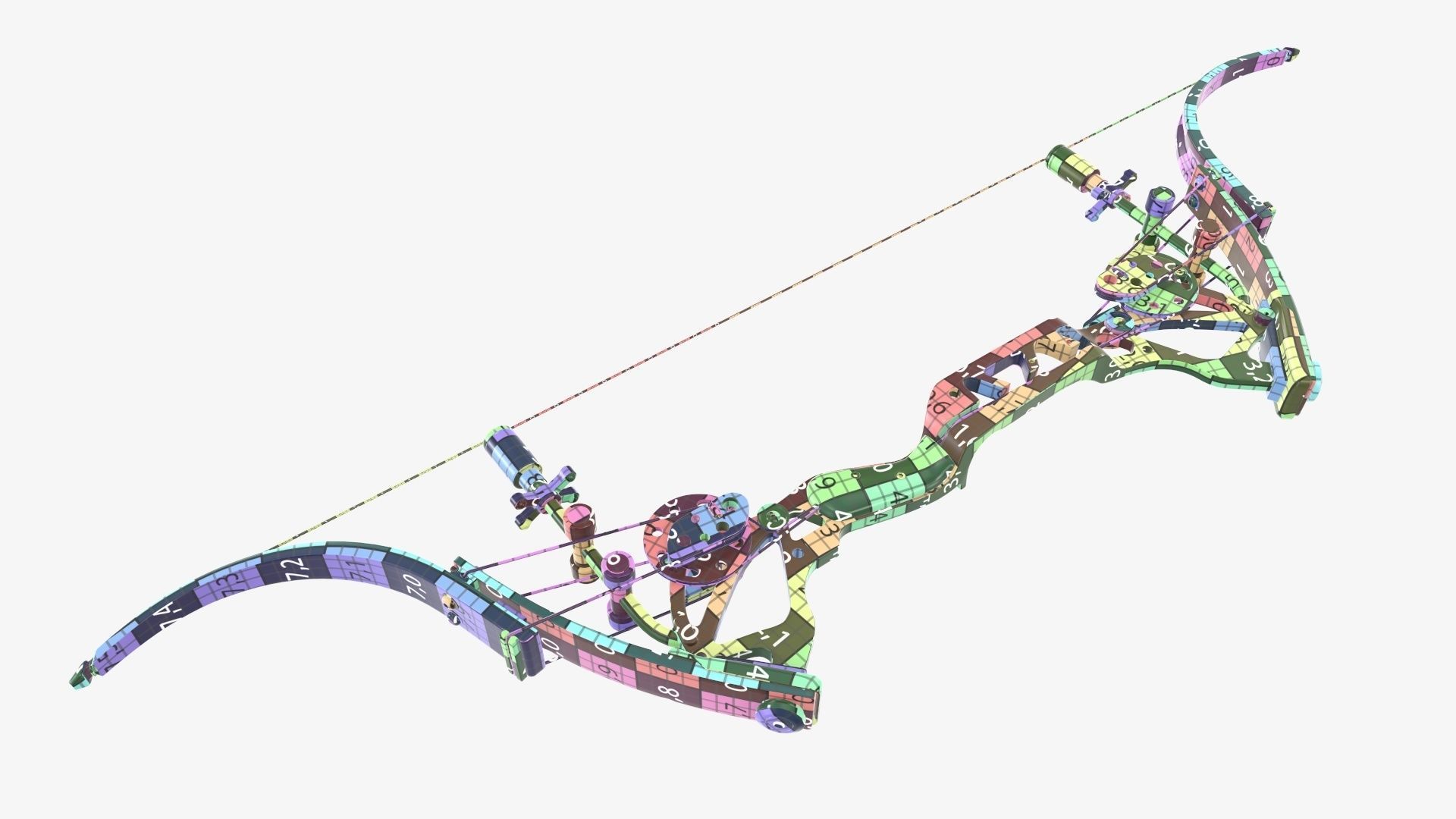 Compound lever action bow 3D model_33