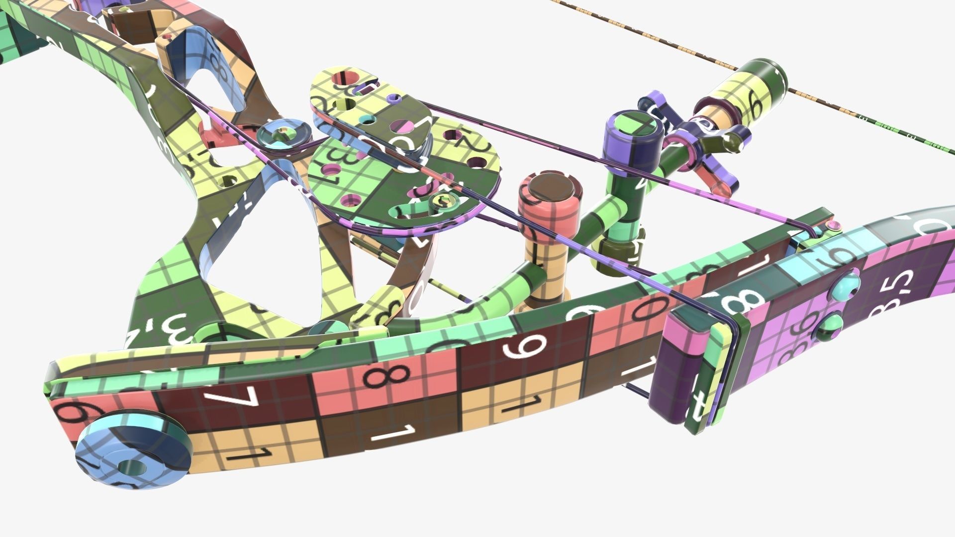 Compound lever action bow 3D model_38