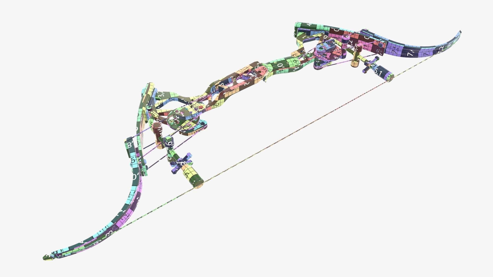 Compound lever action bow 3D model_34