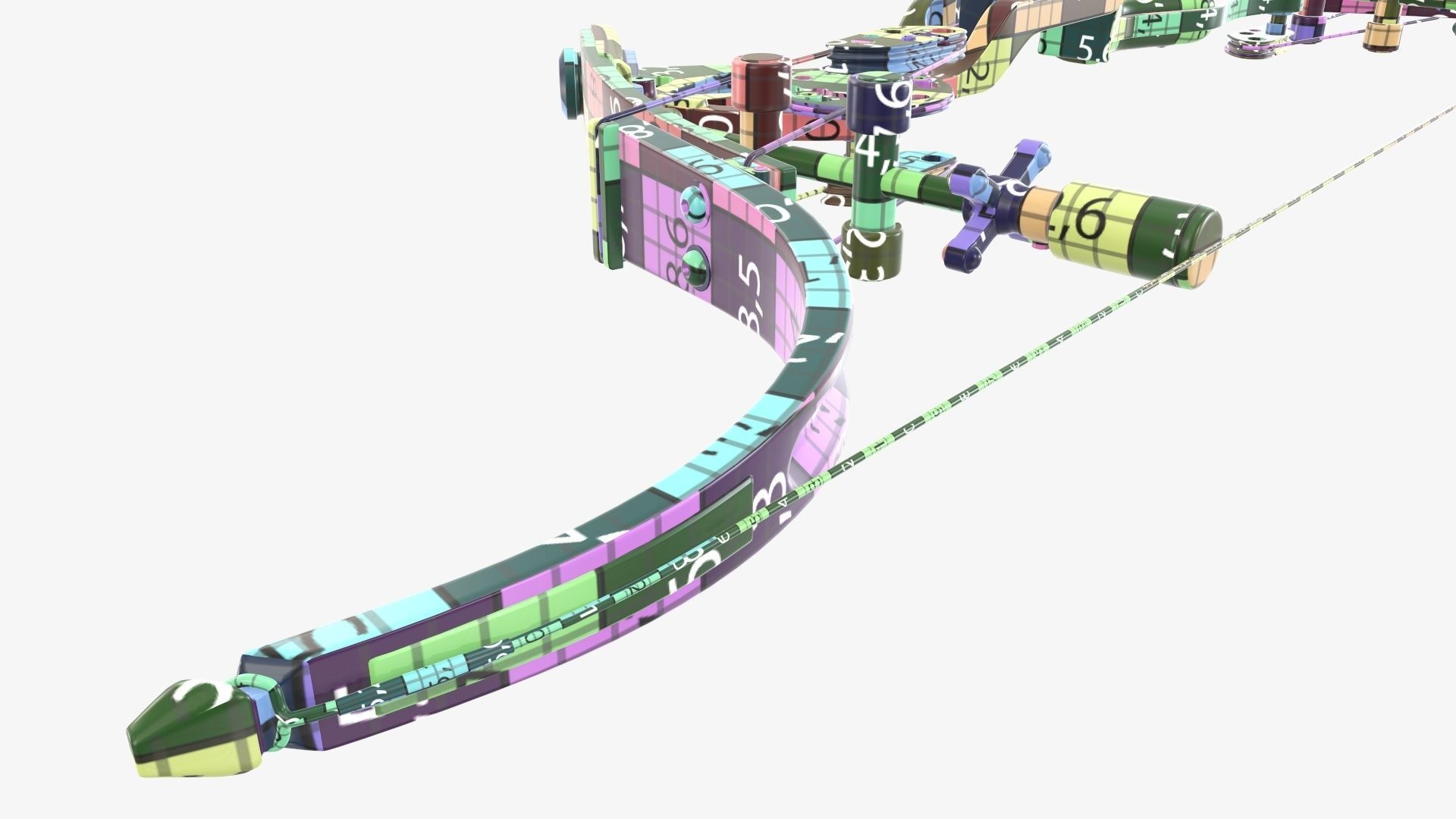 Compound lever action bow 3D model_47