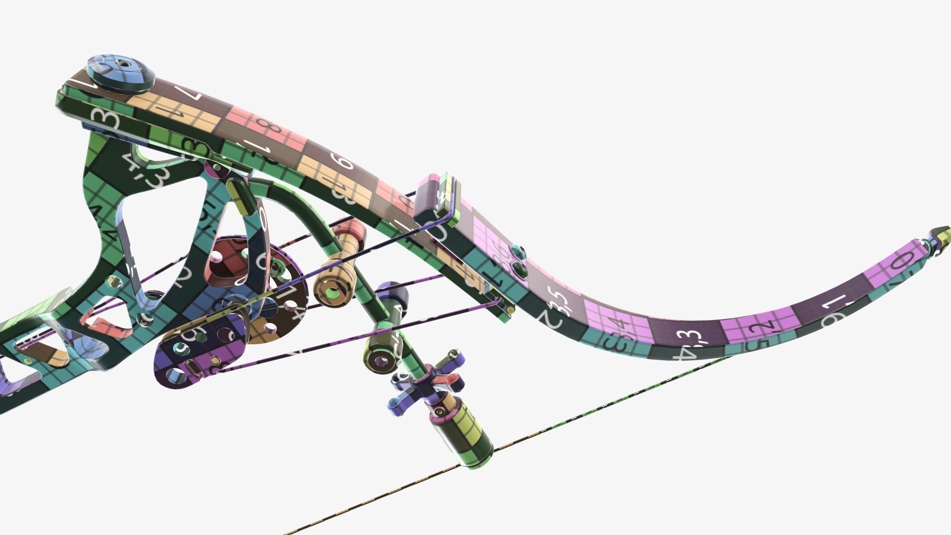 Compound lever action bow 3D model_48