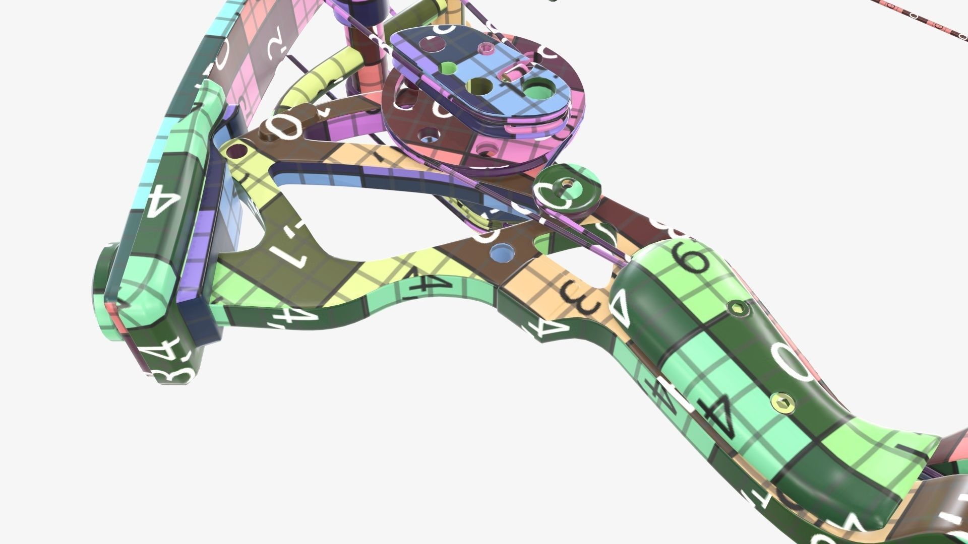 Compound lever action bow 3D model_40