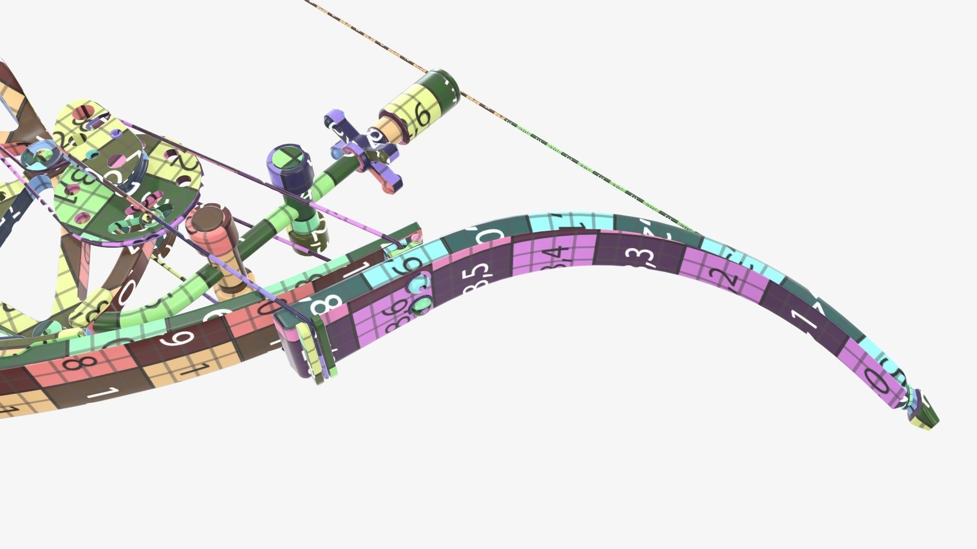 Compound lever action bow 3D model_36