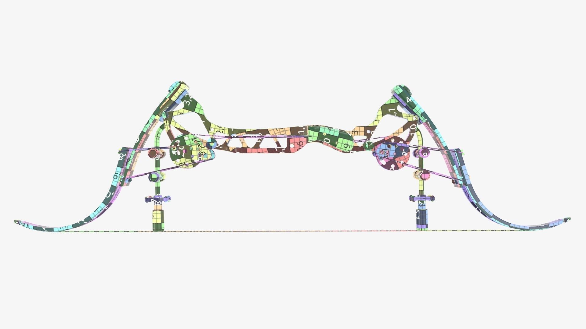 Compound lever action bow 3D model_35