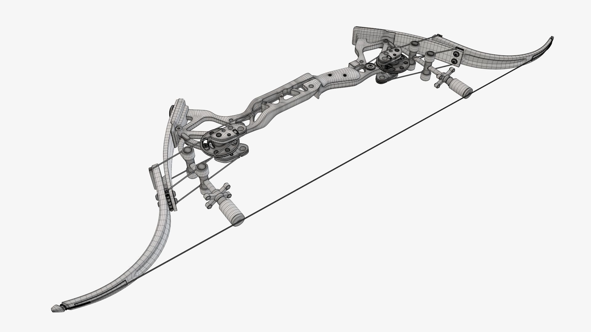 Compound lever action bow 3D model_18
