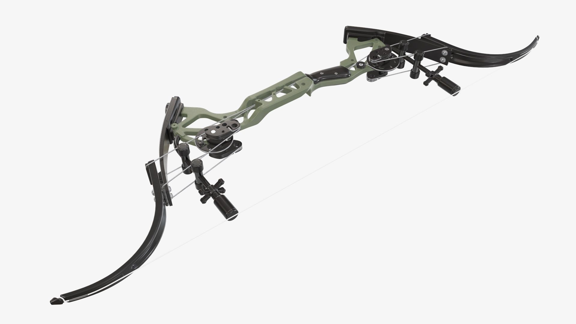 Compound lever action bow 3D model_2