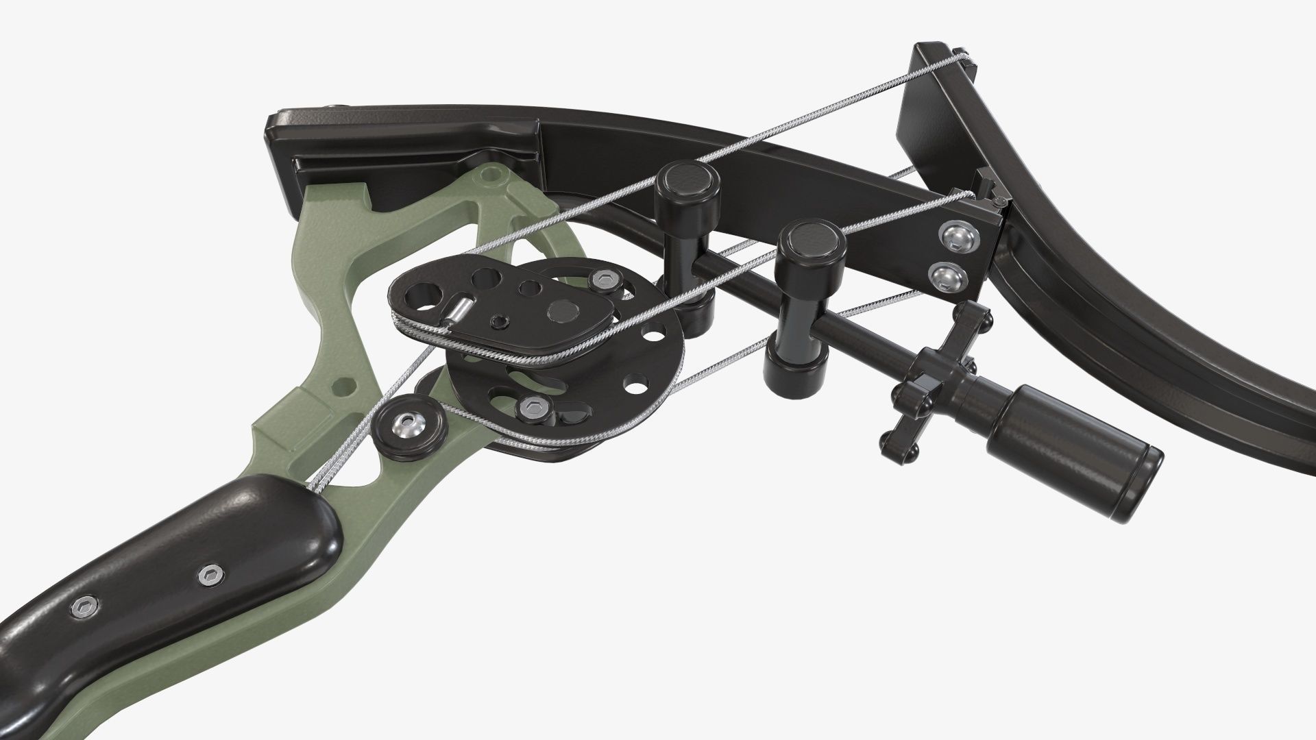 Drawn lever action compound bow 3D model_10