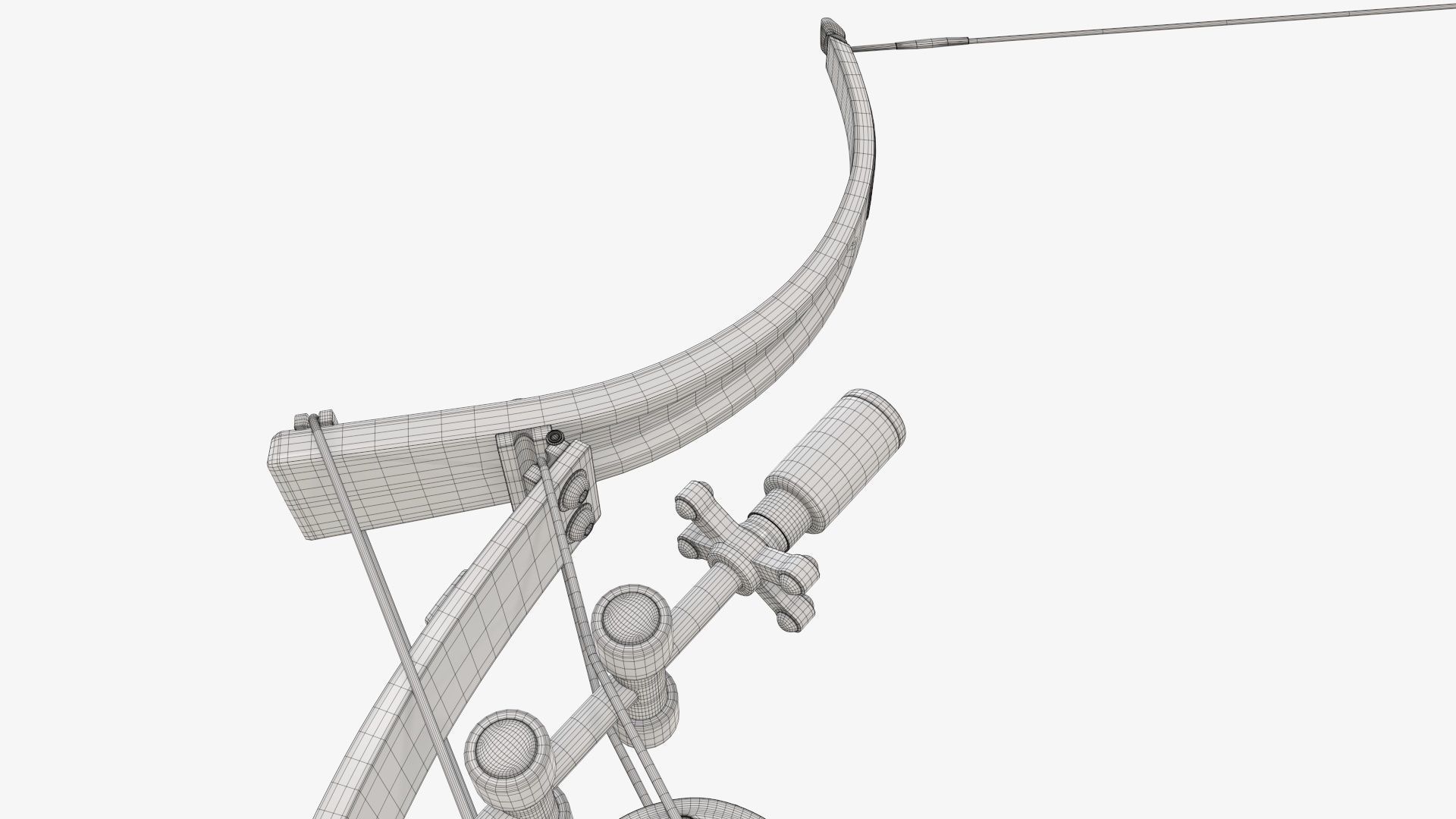 Drawn lever action compound bow 3D model_24