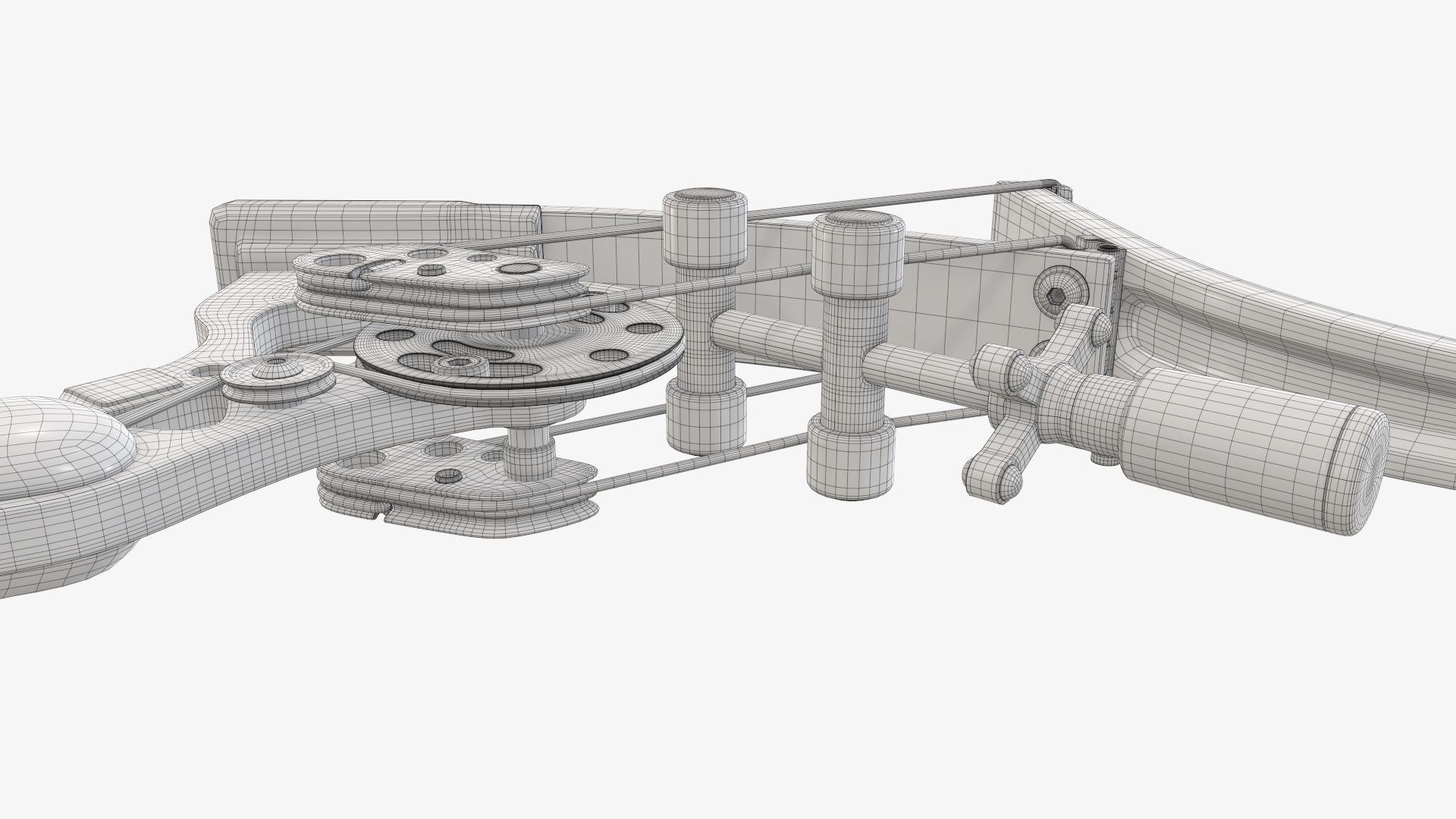 Drawn lever action compound bow 3D model_31