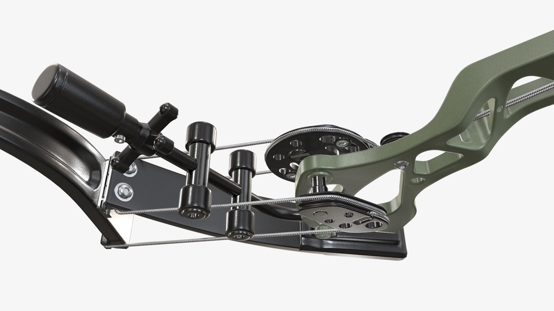 Drawn lever action compound bow 3D model_17