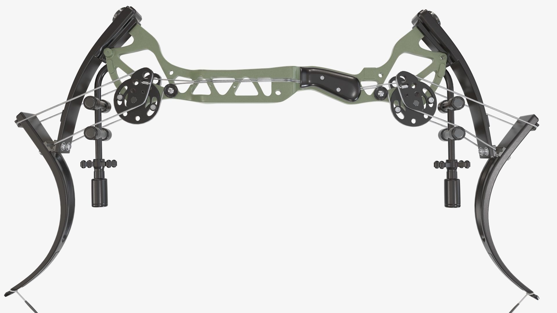 Drawn lever action compound bow 3D model_5