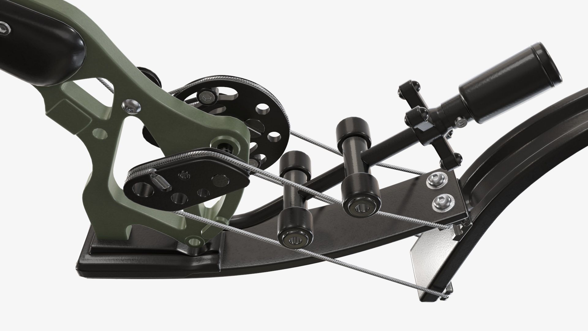 Drawn lever action compound bow 3D model_14