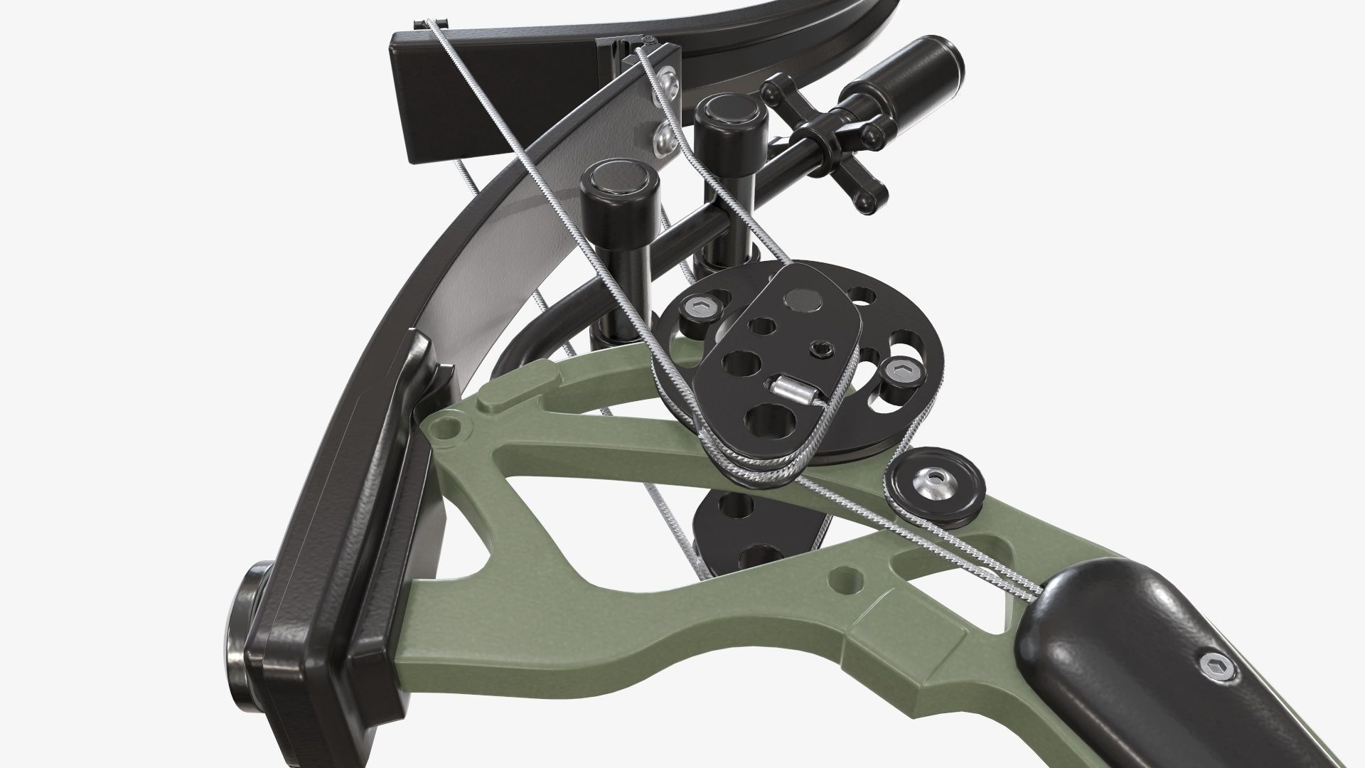 Drawn lever action compound bow 3D model_8