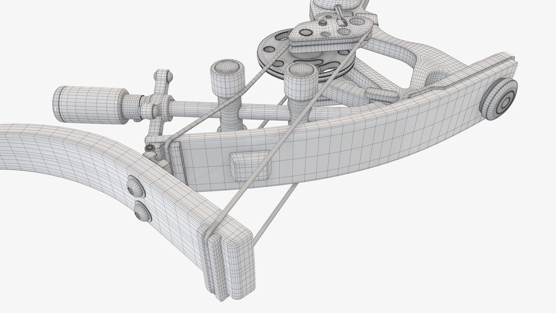 Drawn lever action compound bow 3D model_27