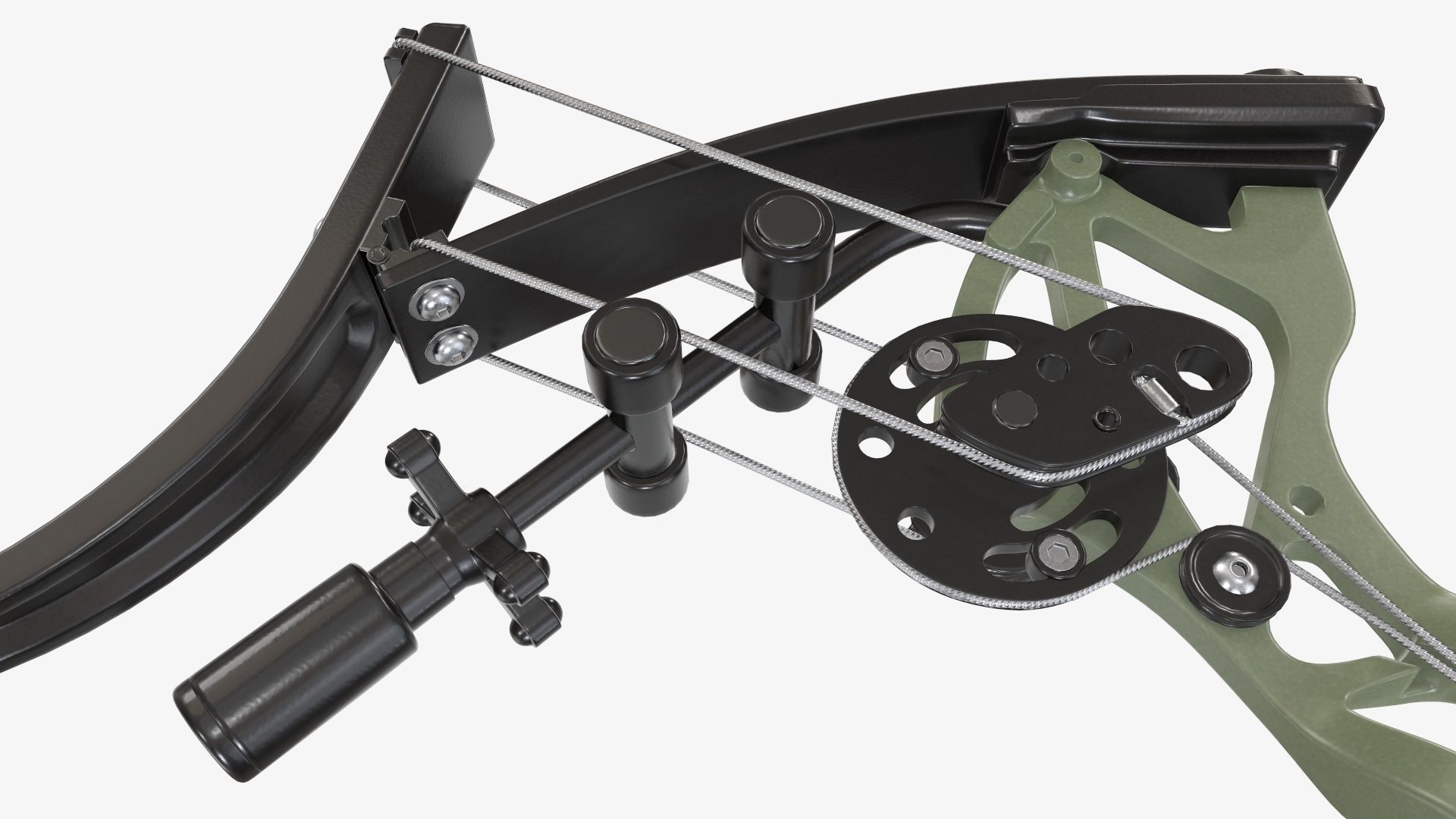 Drawn lever action compound bow 3D model_12