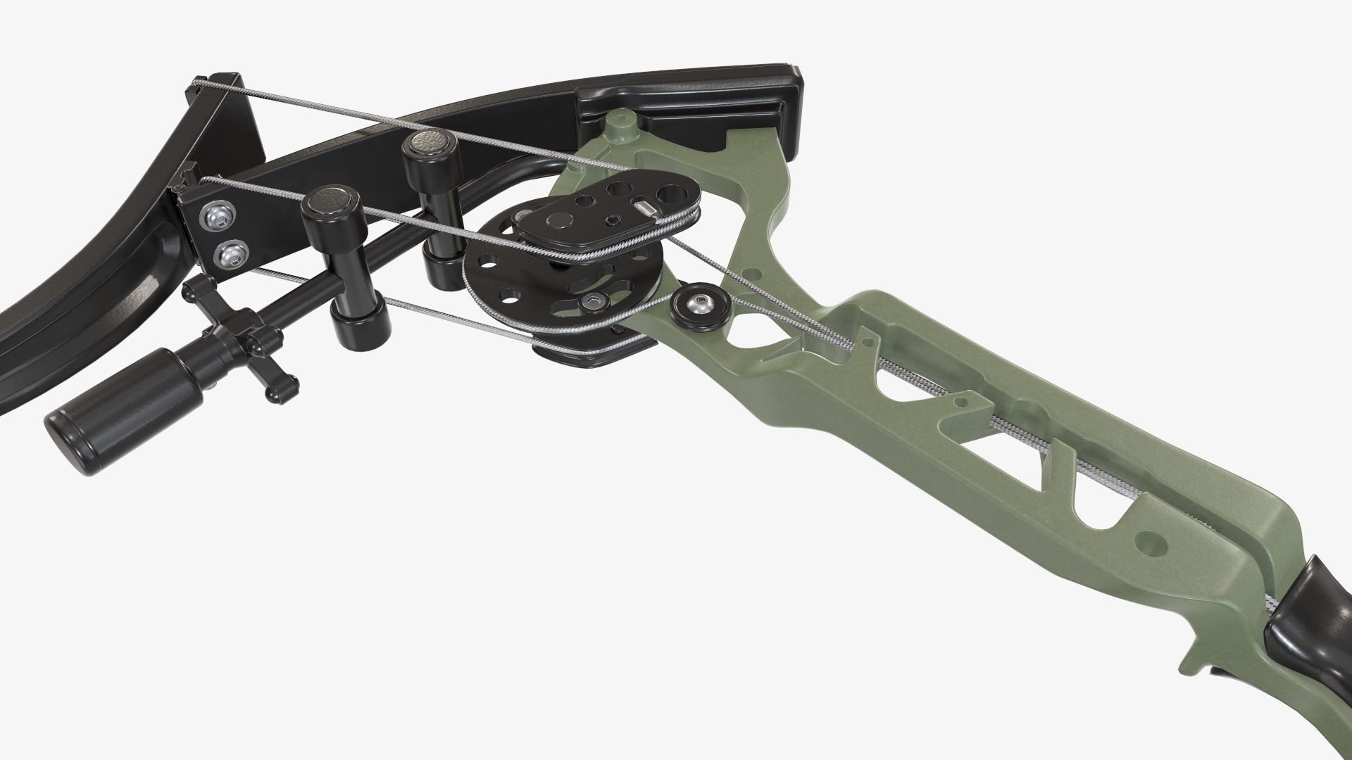 Drawn lever action compound bow 3D model_11