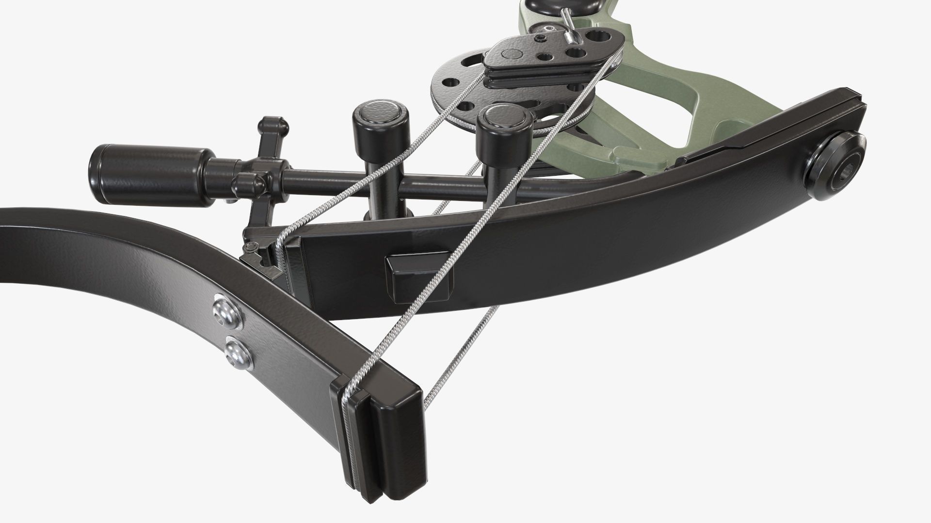 Drawn lever action compound bow 3D model_9