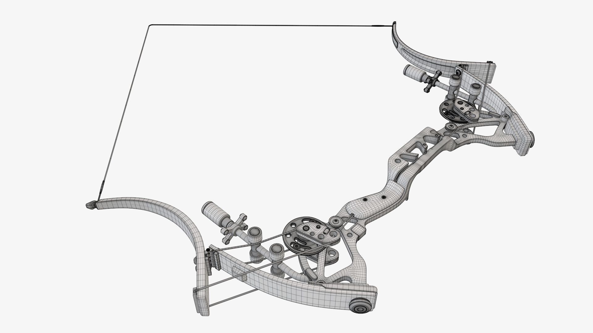 Drawn lever action compound bow 3D model_19