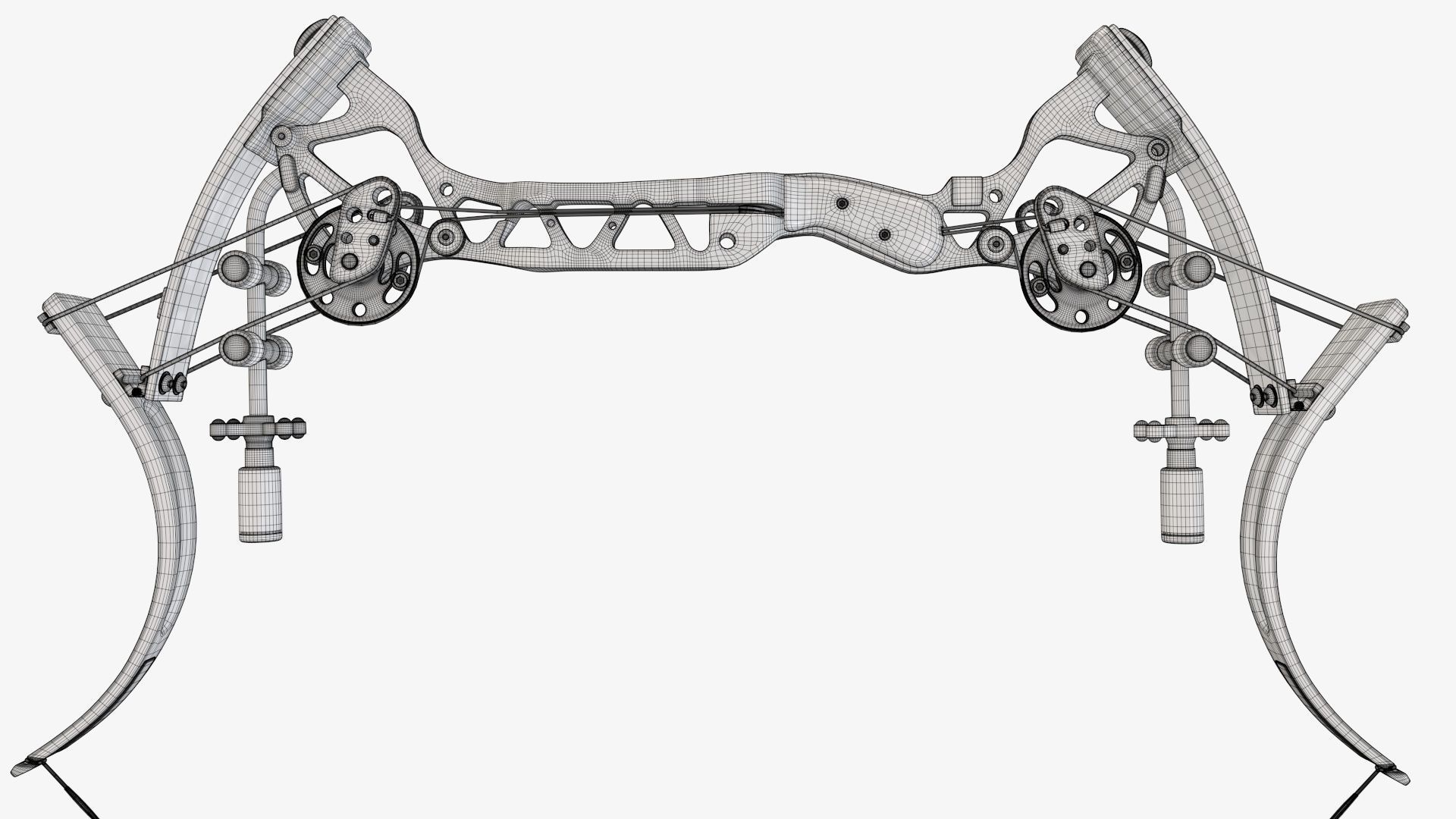 Drawn lever action compound bow 3D model_23