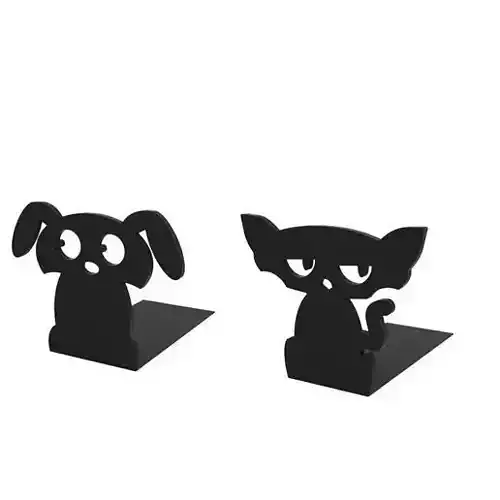 Bookends cat and dog